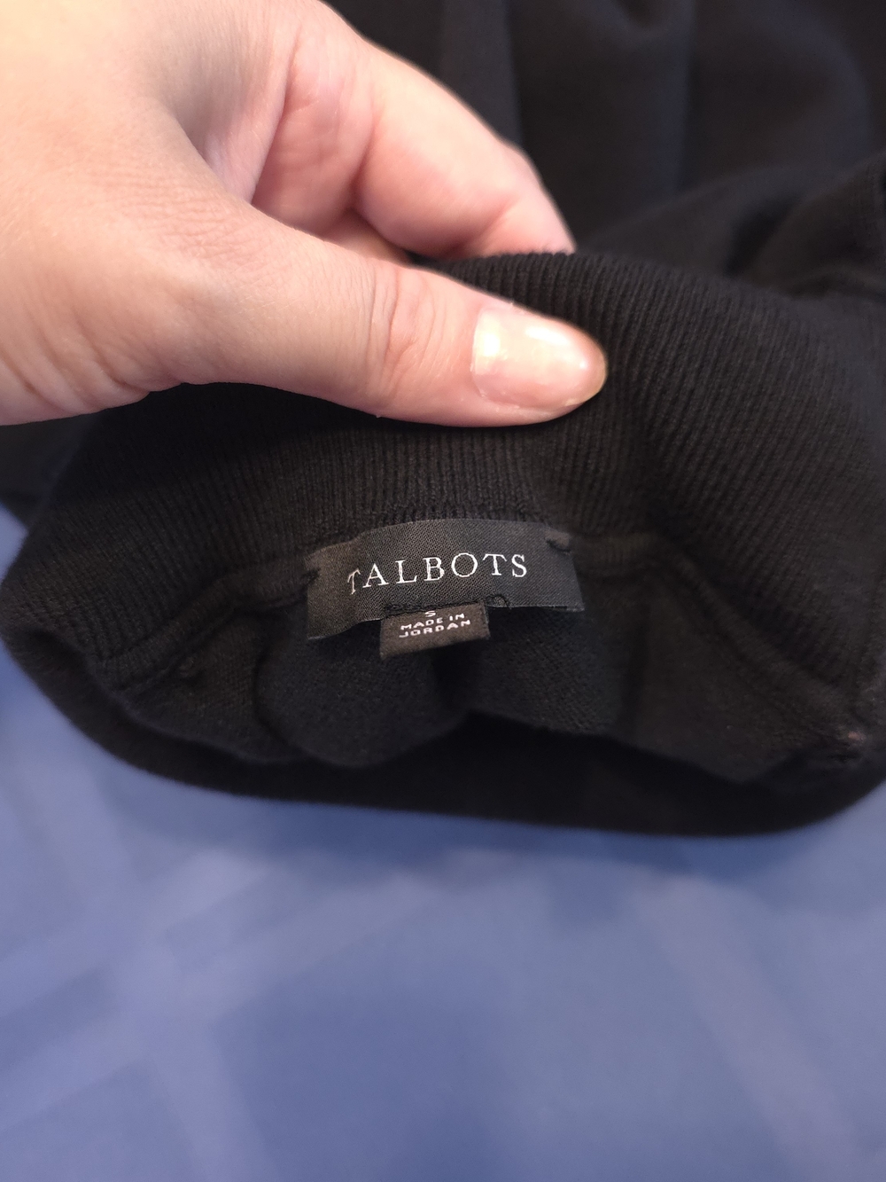 Talbots Black Turtleneck Sweater Size Small Classic Long Sleeve Knit Old Money - Picture 8 of 13